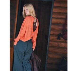 Free People My Time Layer Tee in Flame | L